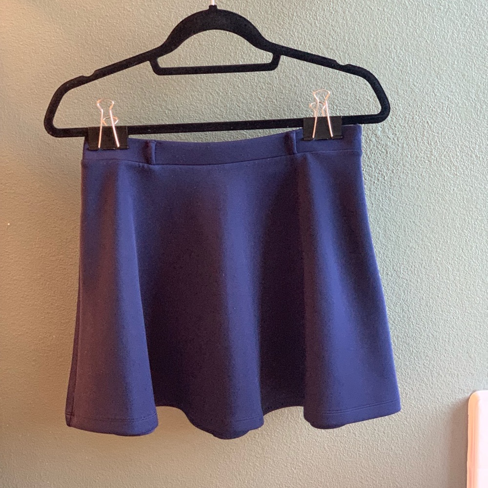 3/$15 Navy blue skater mini skirt w/ belt loops